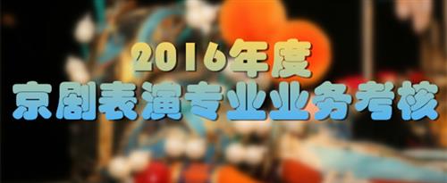 大鸡巴日女人麻批国家京剧院2016年度京剧表演专业业务考...